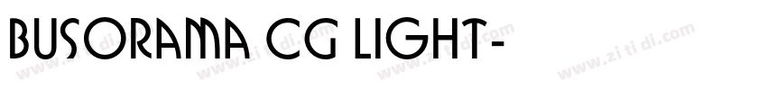 Busorama CG Light字体转换